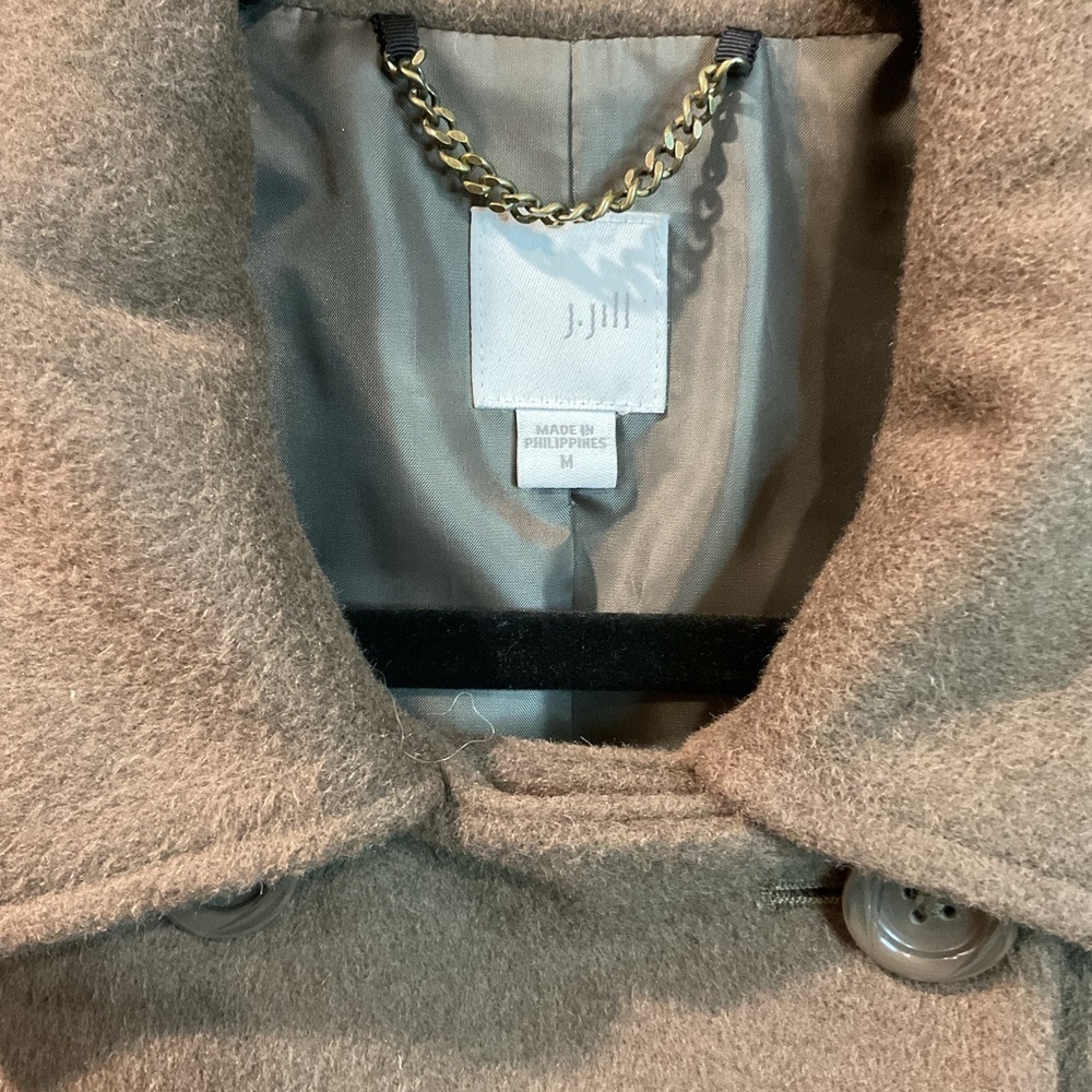 J. Jill Brown Double-Breasted Wool Blend Pea Coat Size M - Picture 6 of 6